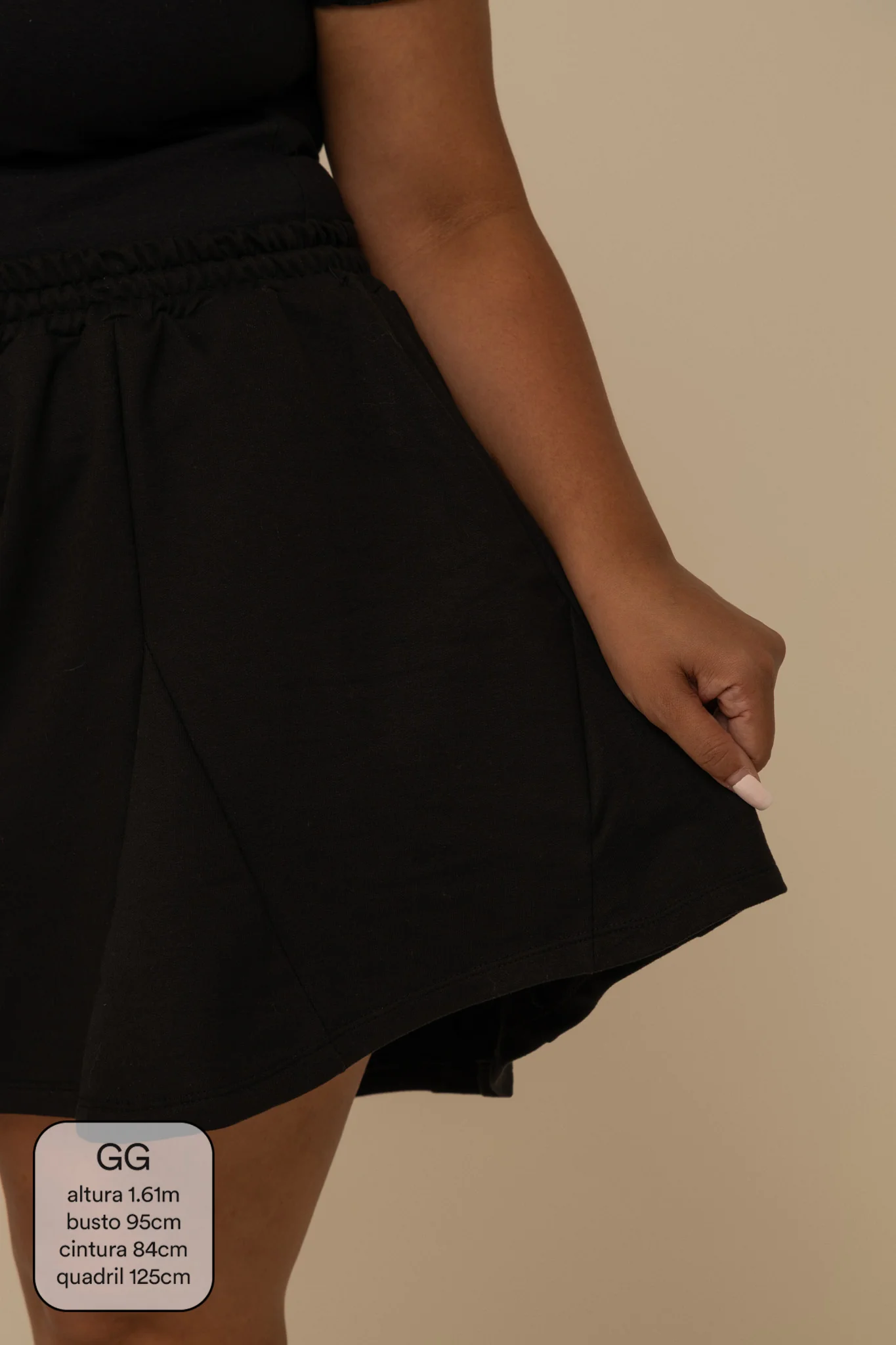 short de moletom recortes cozy | short moletom feminino com cós de elástico e cordão - Image 34