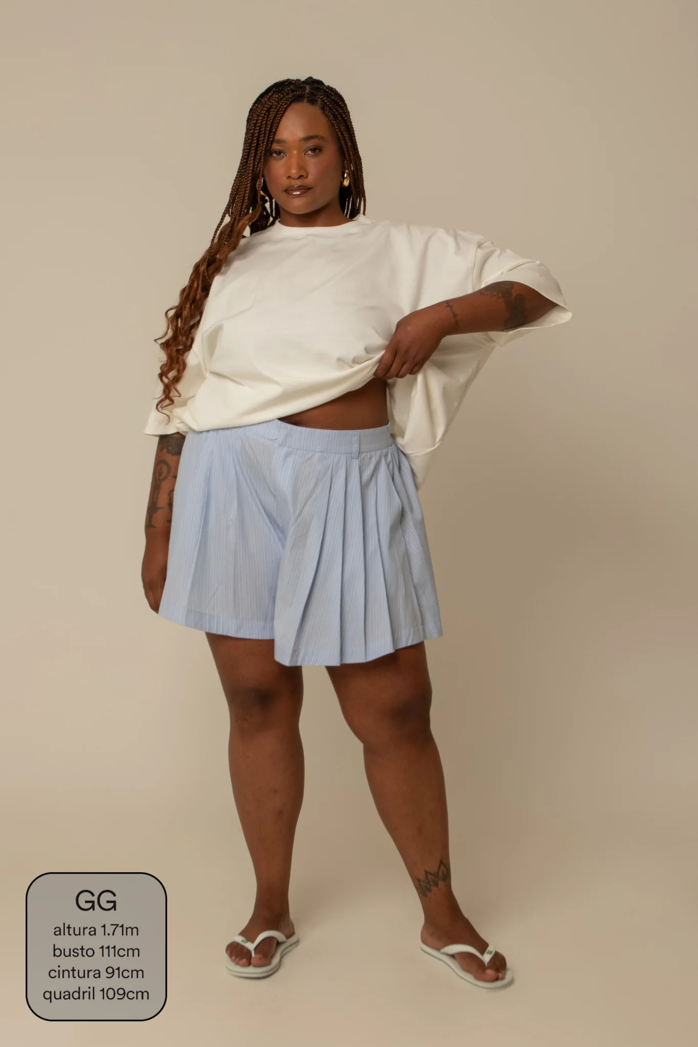 short guapa | short soltinho com pregas - Image 38