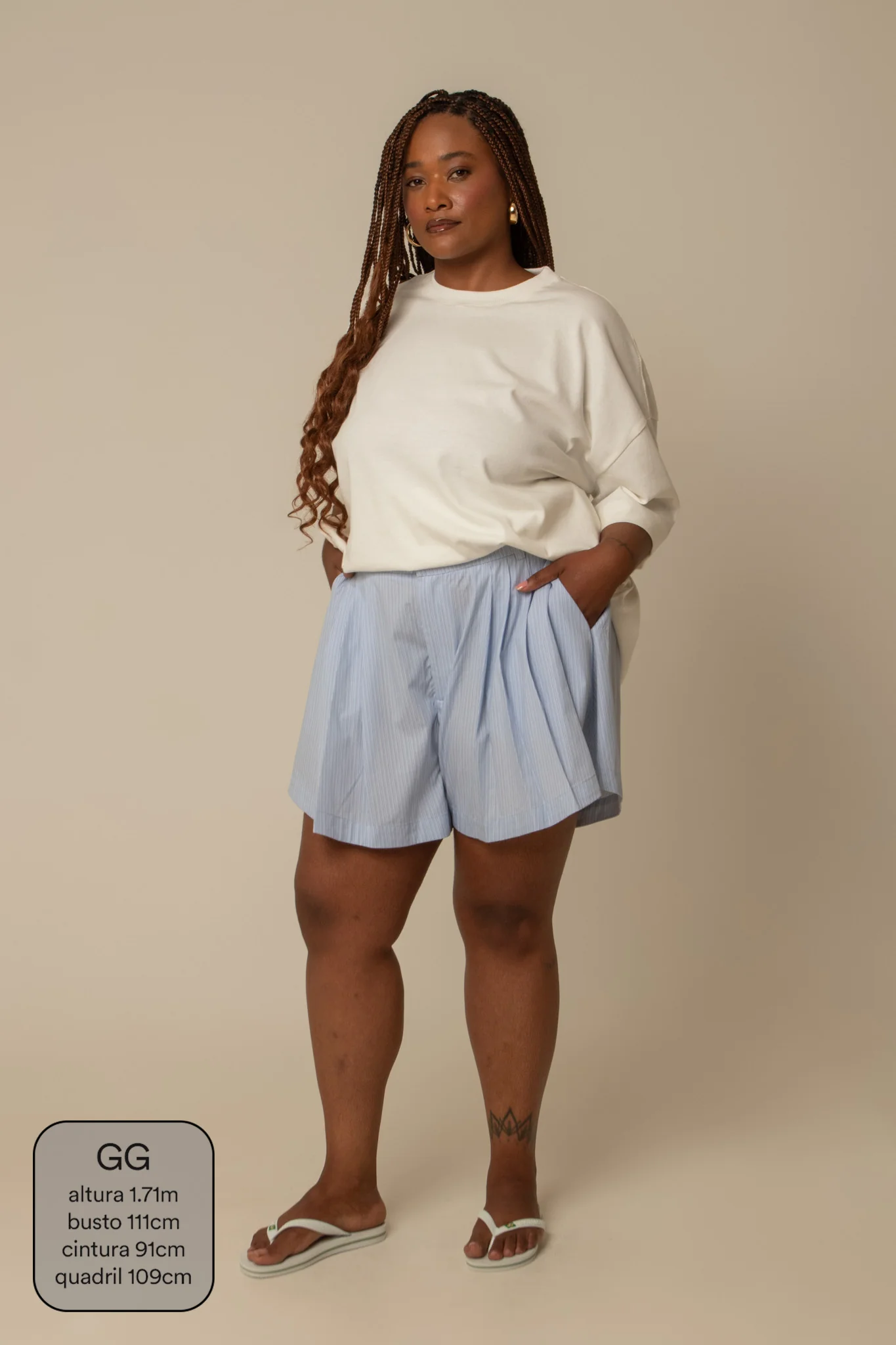 short guapa | short soltinho com pregas - Image 54