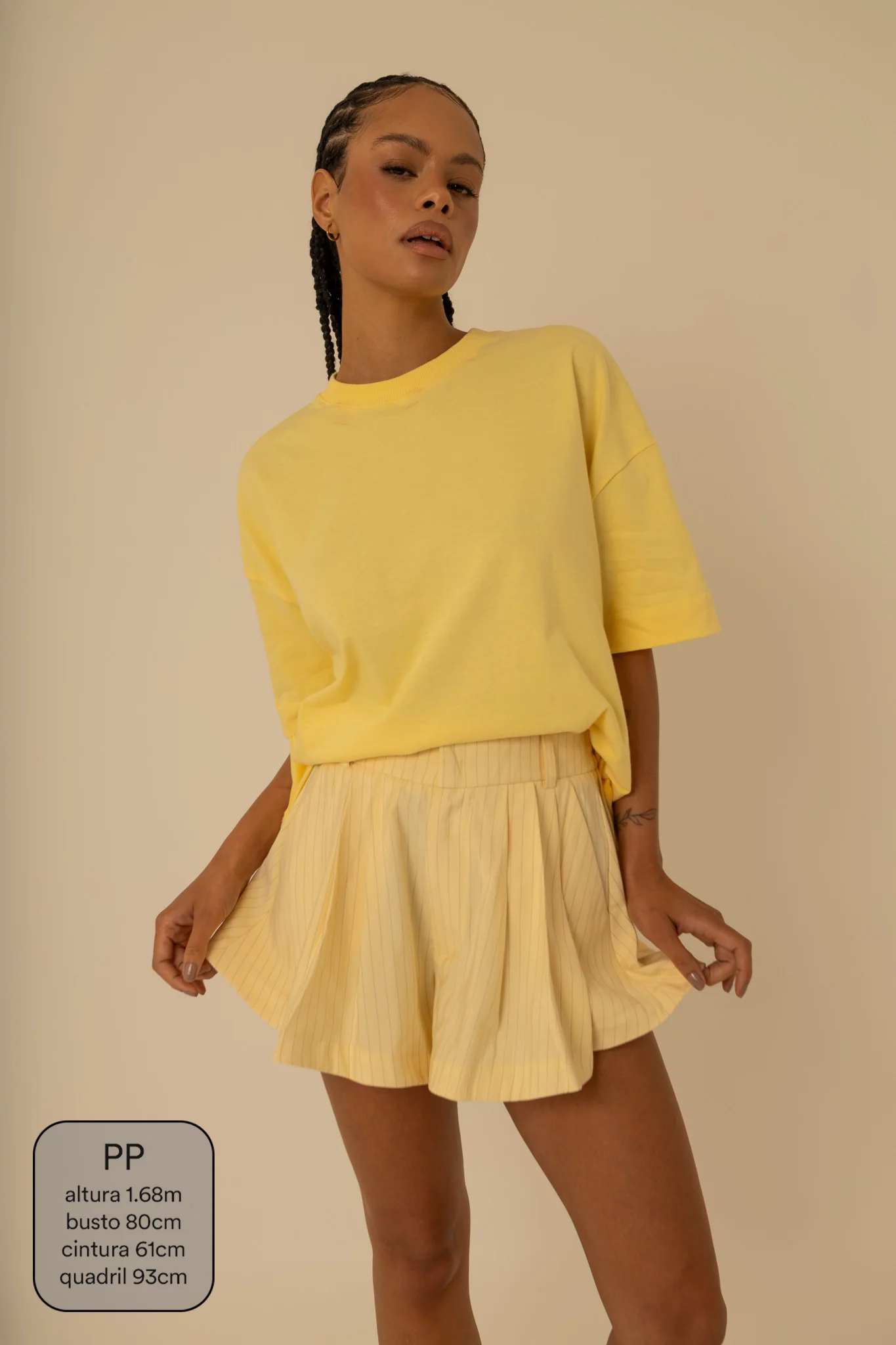 short guapa | short soltinho com pregas - Image 6