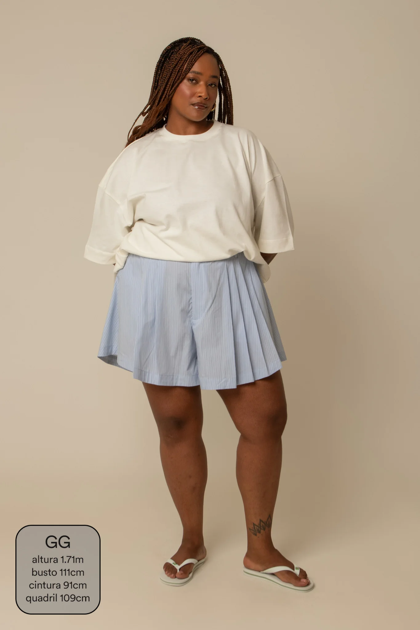 short guapa | short soltinho com pregas - Image 63