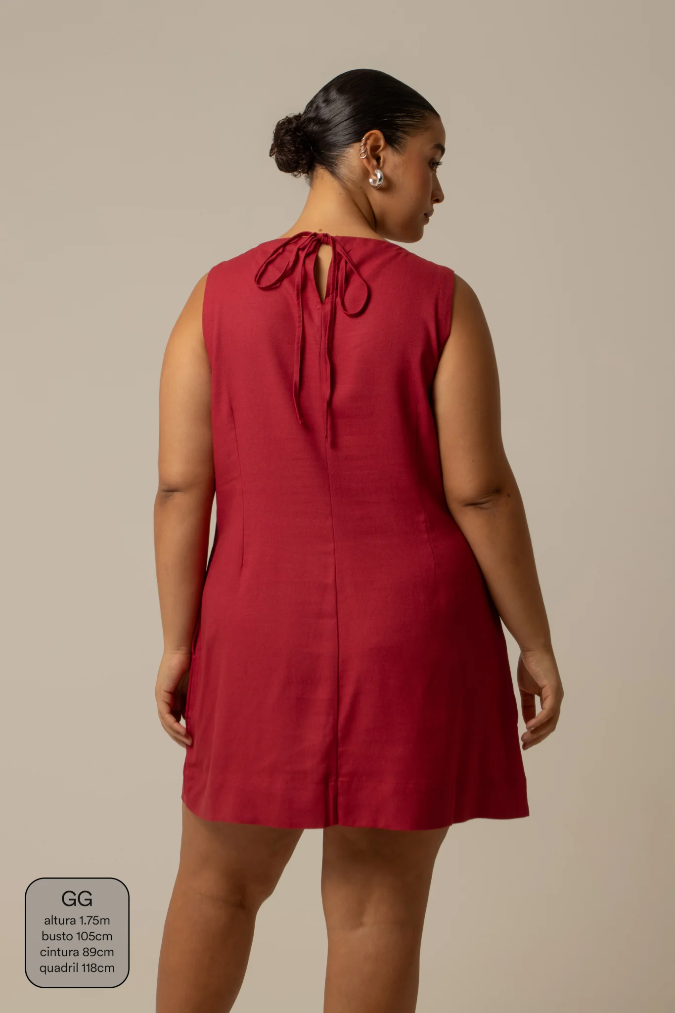 vestido sossego curto | vestido reto de viscolinho - Image 14