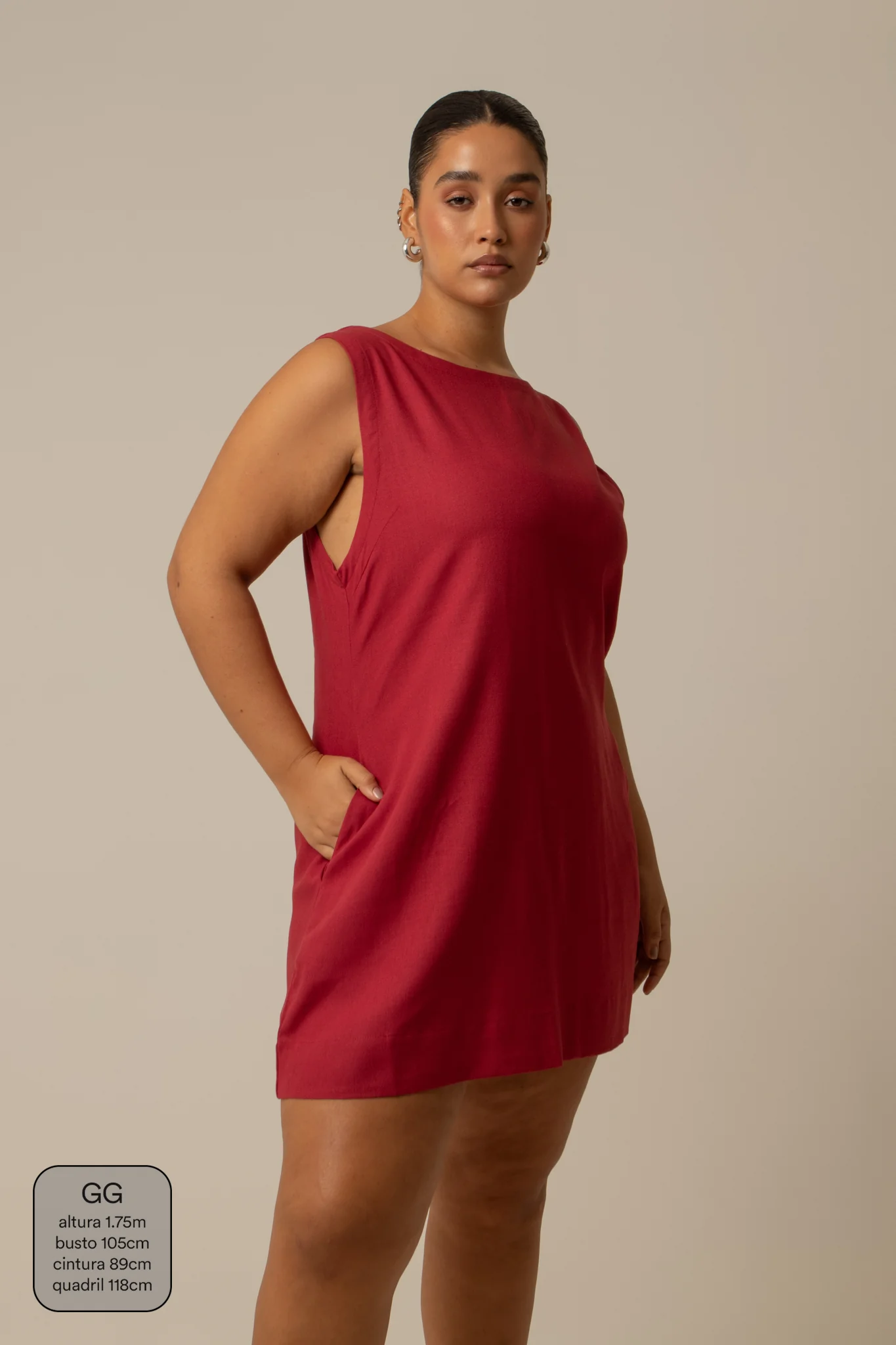 vestido sossego curto | vestido reto de viscolinho - Image 16