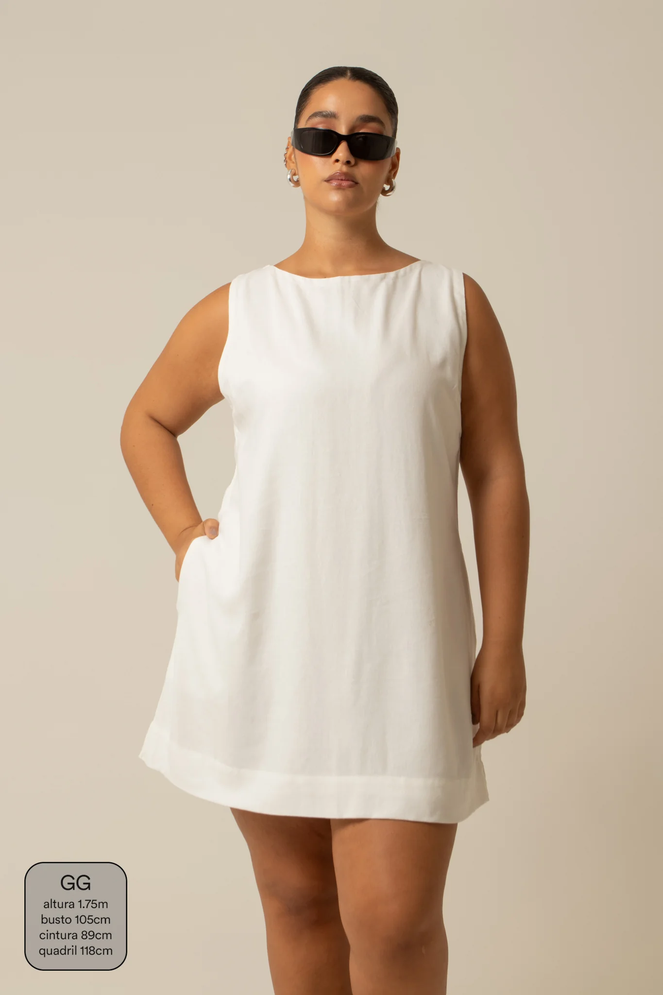 vestido sossego curto | vestido reto de viscolinho - Image 30