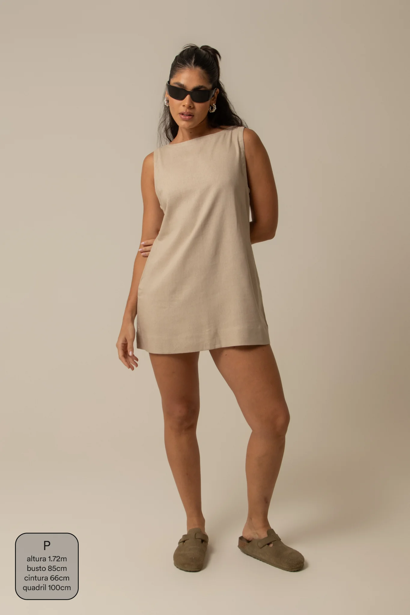 vestido sossego curto | vestido reto de viscolinho - Image 34