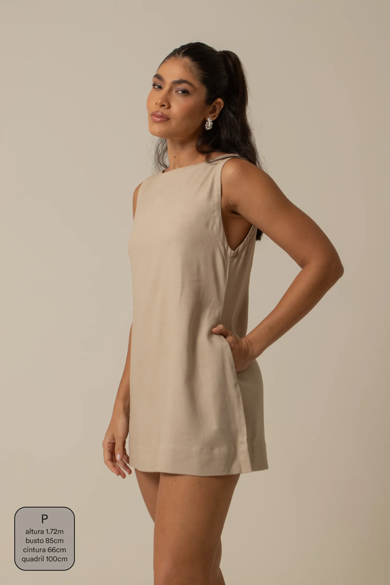 vestido sossego curto | vestido reto de viscolinho - Image 36