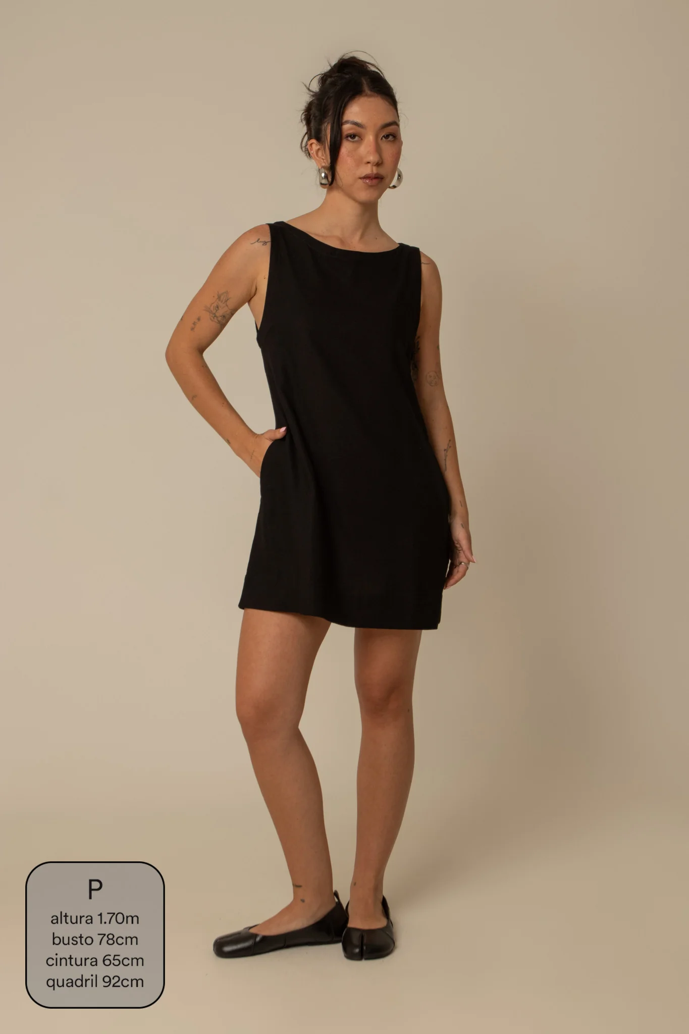 vestido sossego curto | vestido reto de viscolinho - Image 48