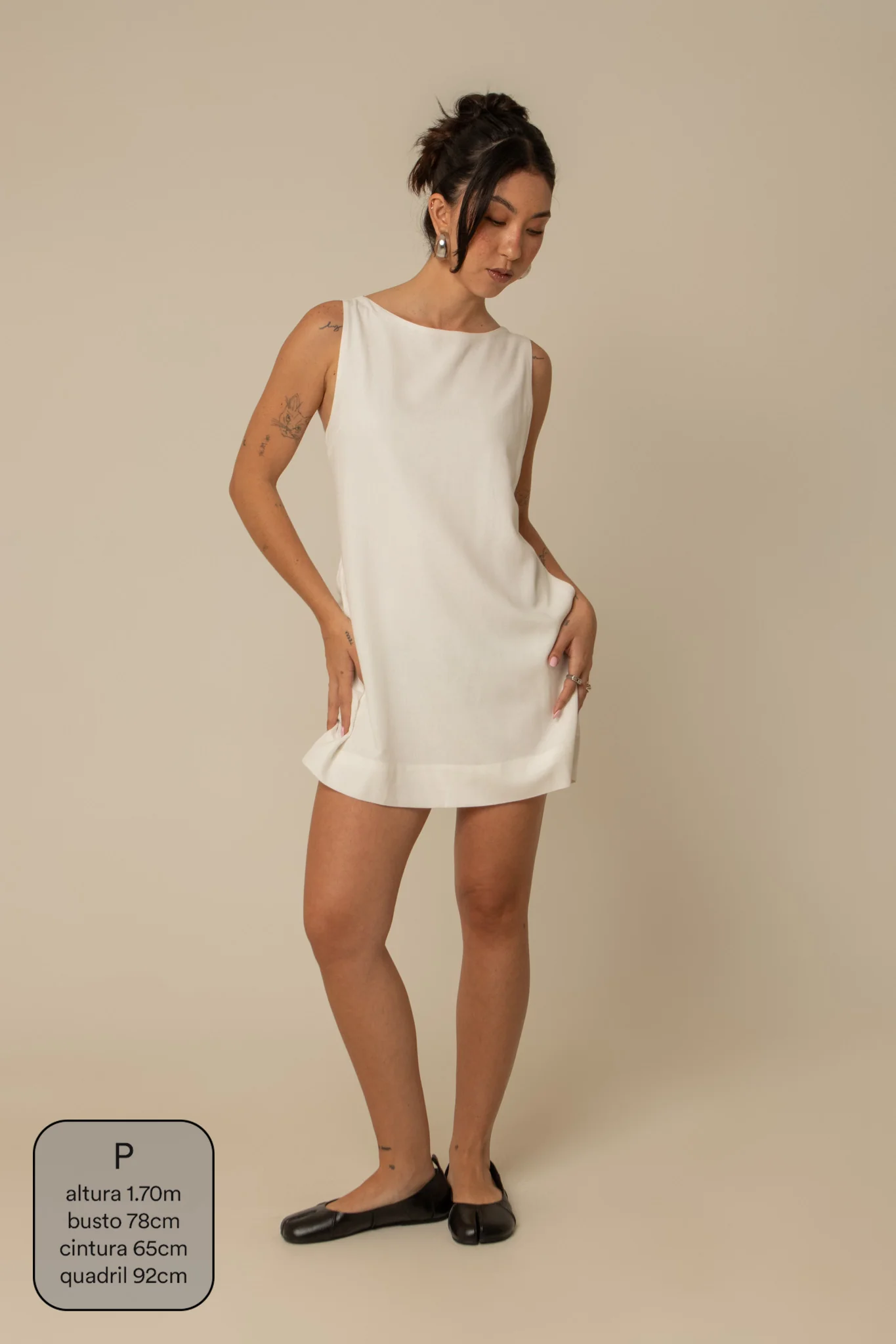 vestido sossego curto | vestido reto de viscolinho - Image 59