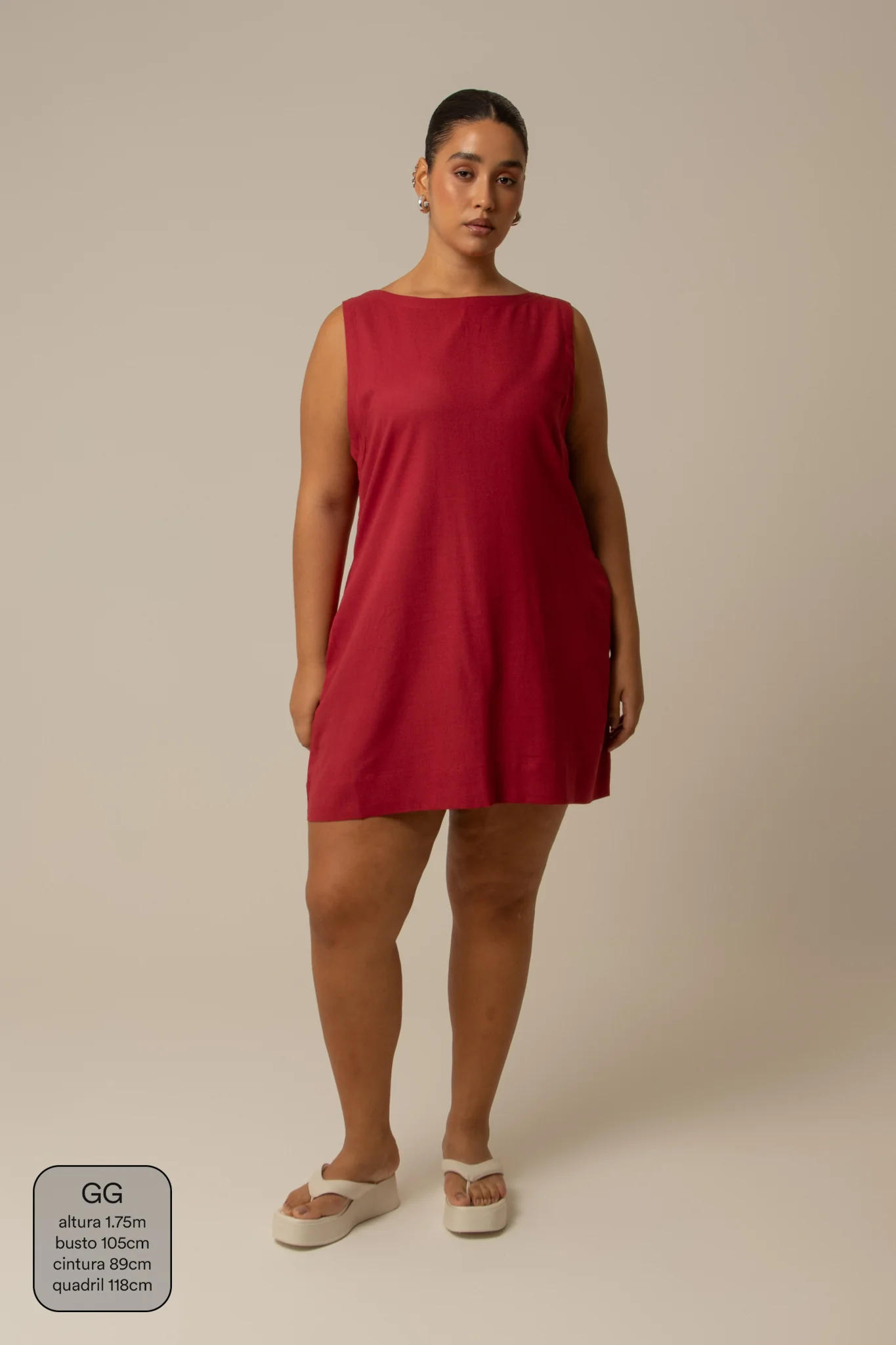 vestido sossego curto | vestido reto de viscolinho - Image 8