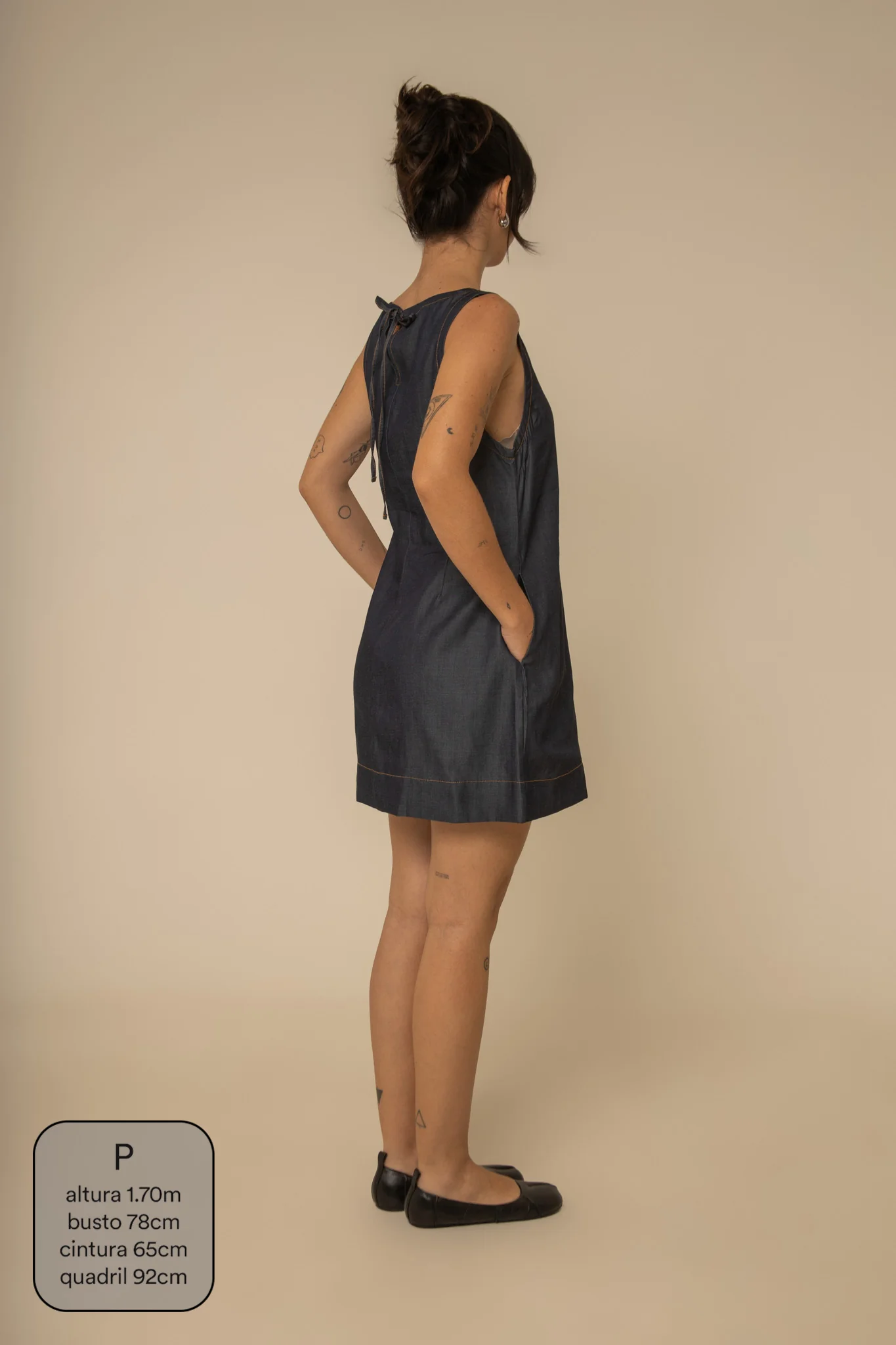 vestido sossego curto jeans - Image 10