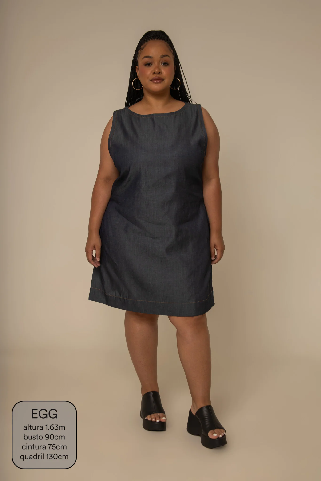 vestido sossego curto jeans - Image 11