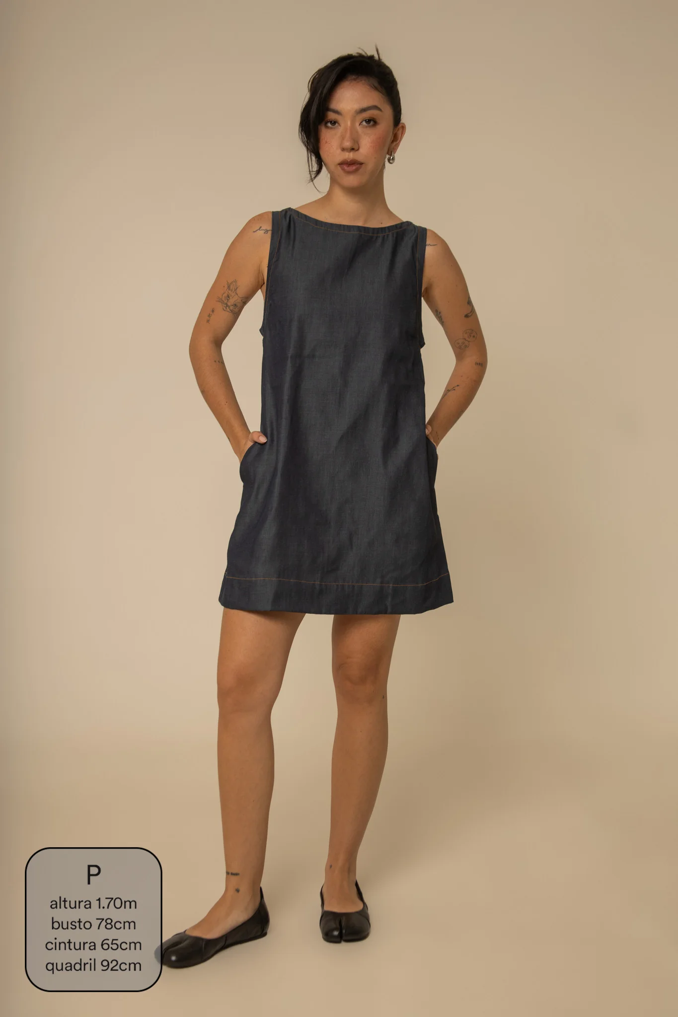 vestido sossego curto jeans - Image 12