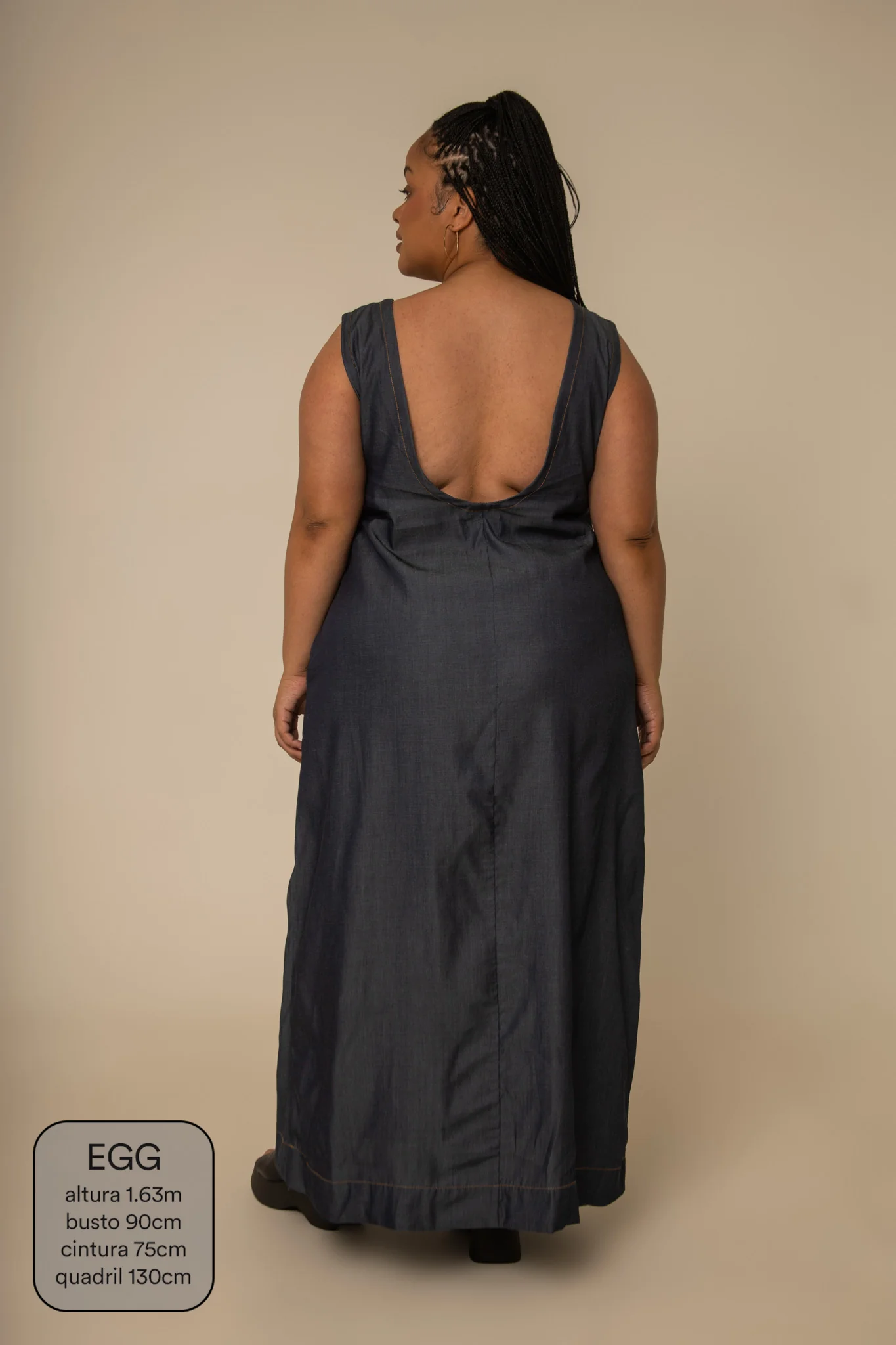vestido sossego longo jeans - Image 14