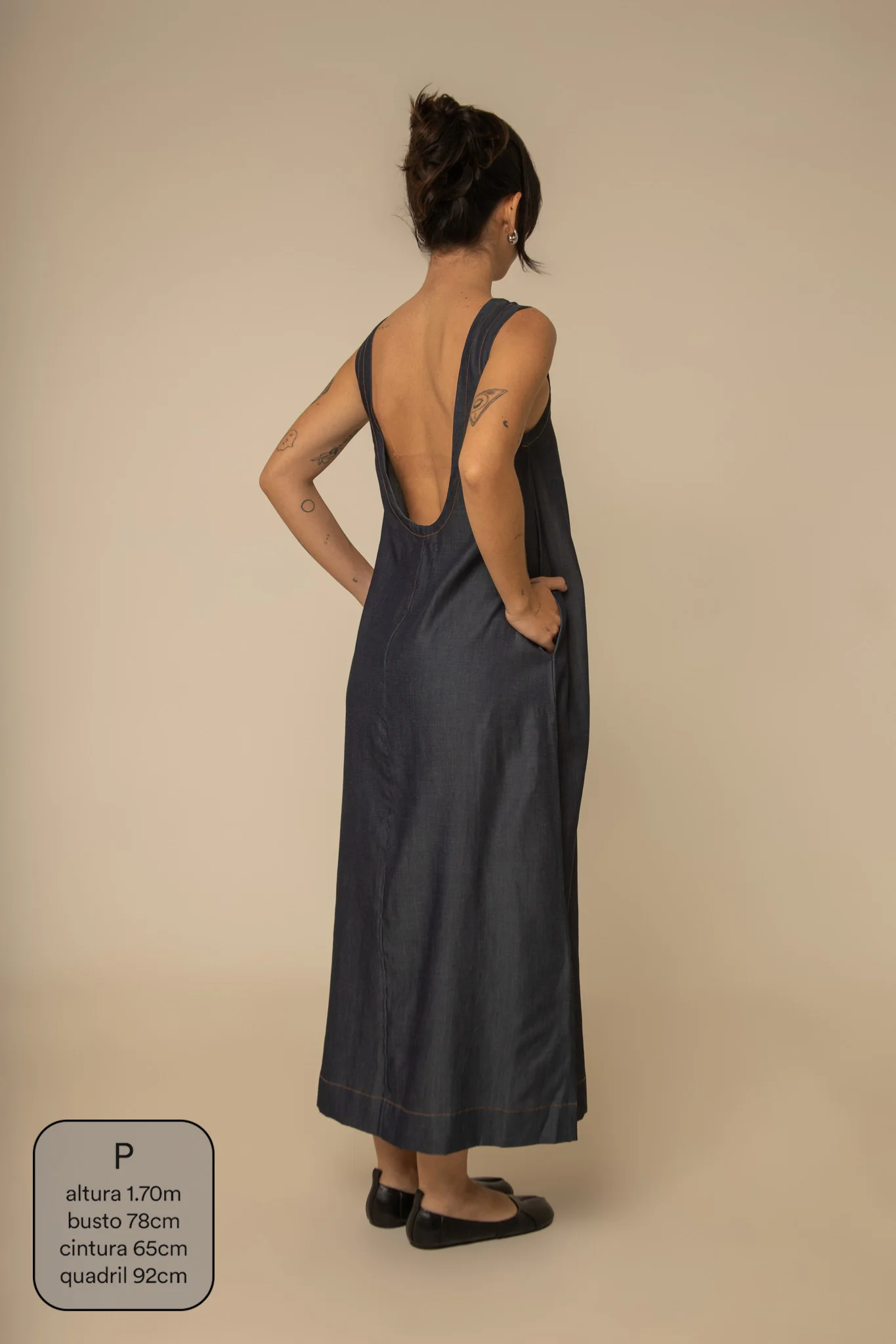 vestido sossego longo jeans - Image 9